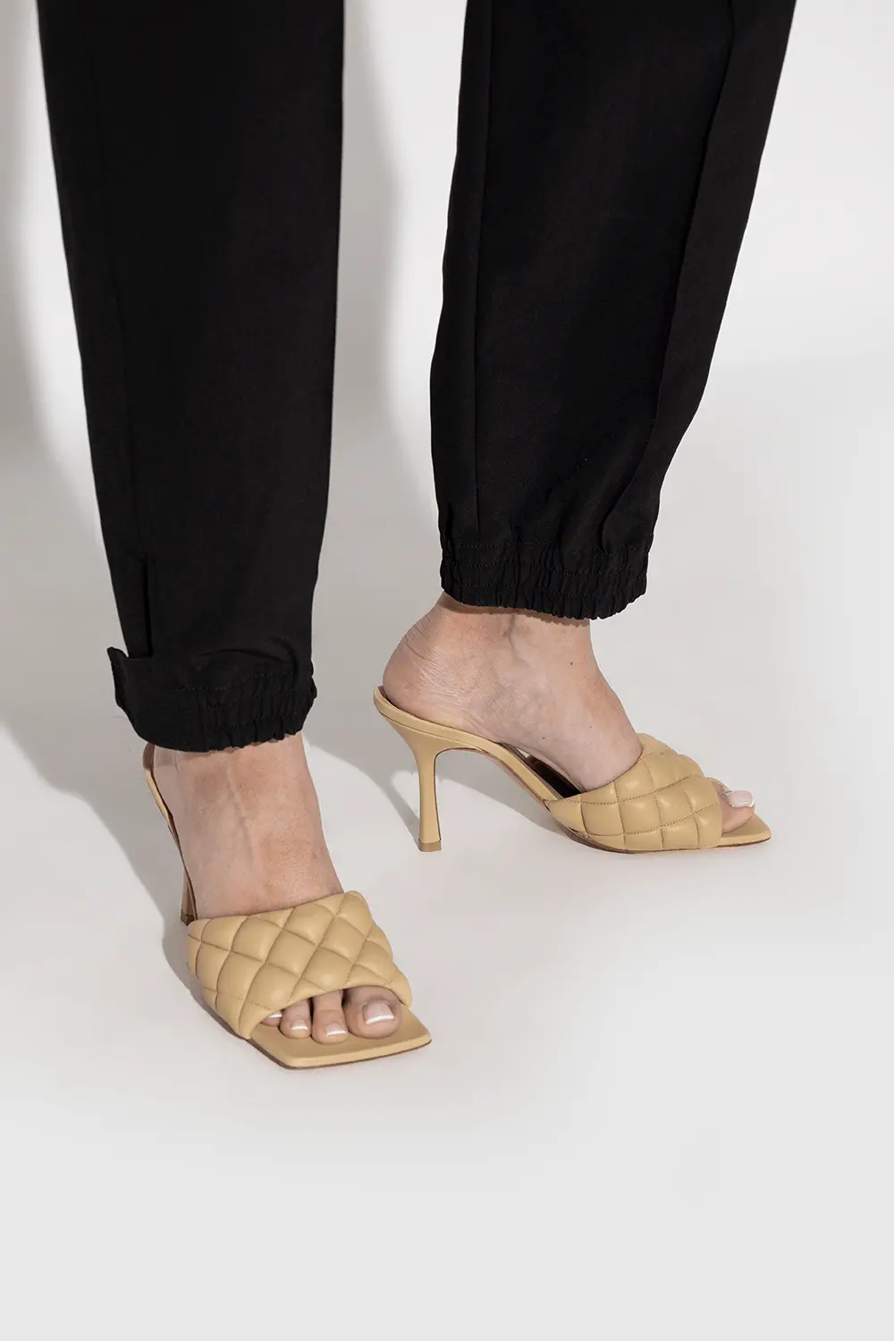 GIày Cao Gót Bottega Veneta Padded Mule 'Cane Sugar' 592015VBRR02624 - Ảnh 3