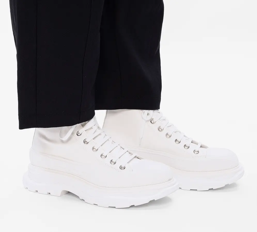 Alternative view of Giày Alexander McQueen Tread Slick Boots 'White' 604254-W4L32-9000