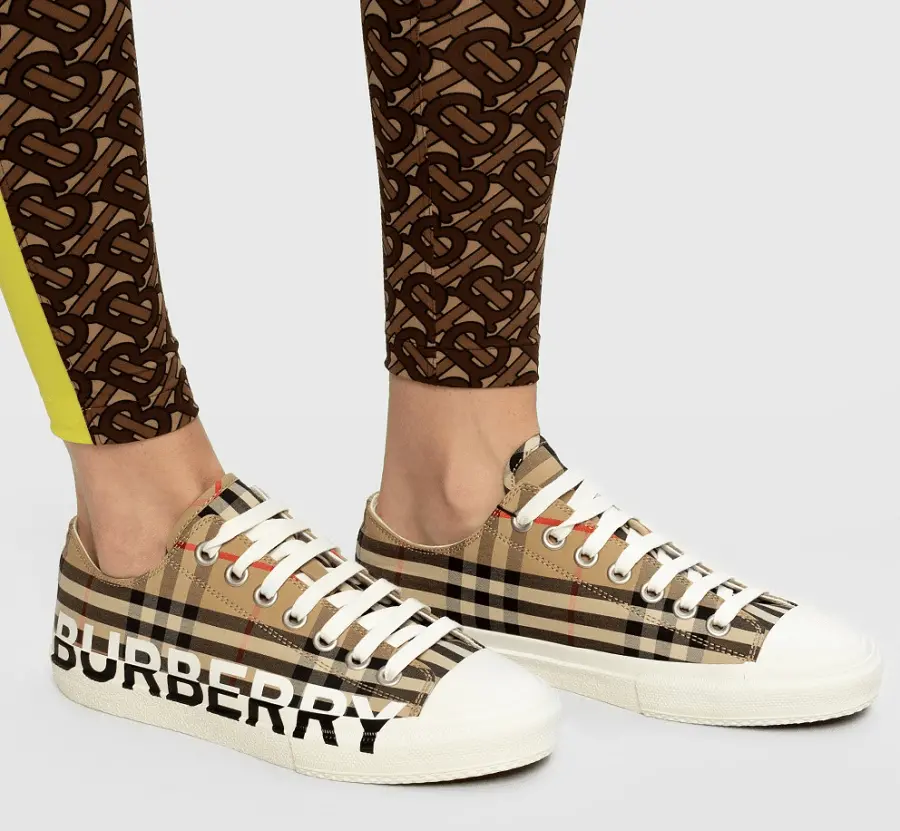 Alternative view of Giày Burberry Logo Print Vintage Check Sneakers 8024301