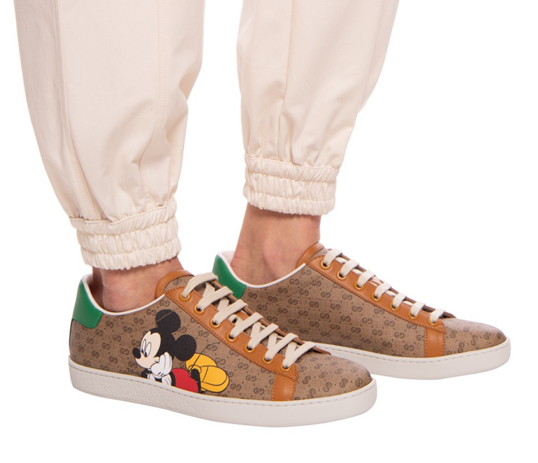 Giày Disney x Gucci Wmns Ace 'Mickey Mouse - Ebony' 604049-HZE10-8484 - Ảnh 4