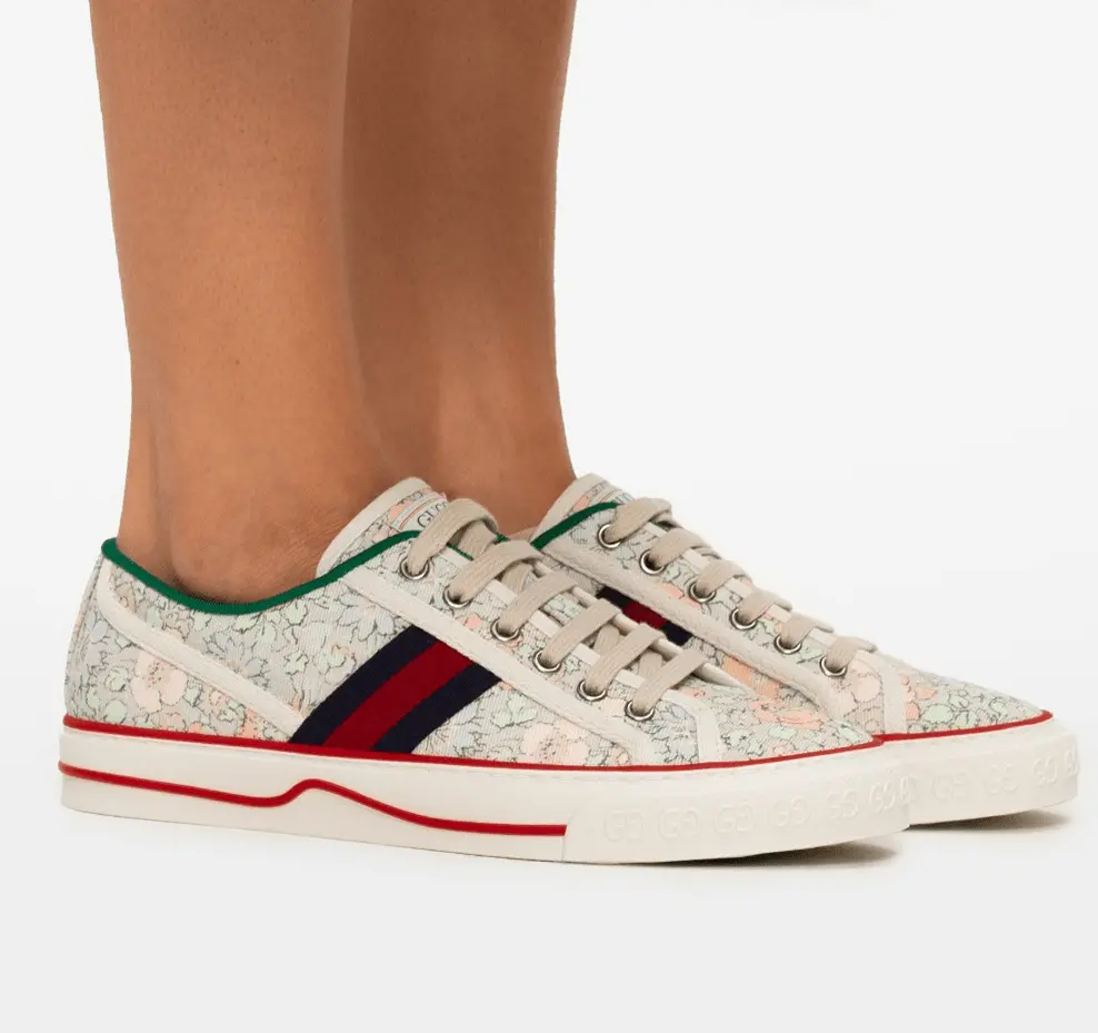 Giày Gucci Tennis 1977 'Floral Mint Green' 606110-2I410-3960 - Ảnh 4
