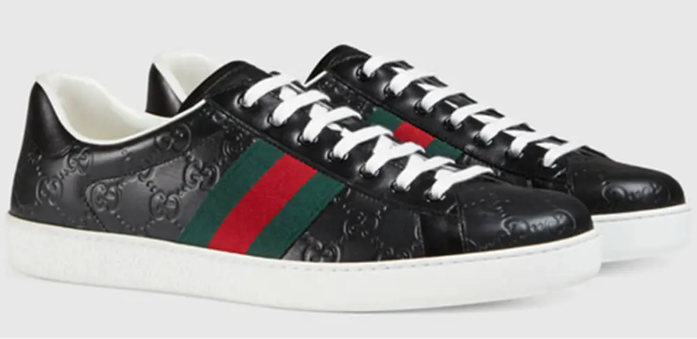 Giày Gucci Ace 'Black Logo' 386750-CWCG0-1070 - Ảnh 4