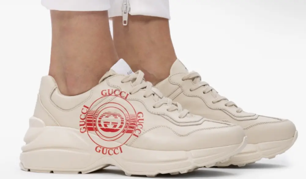 Giày Gucci Wmns Rhyton 'Gucci Disk Print - Ivory' 630609-DRW00-9522 - Ảnh 3