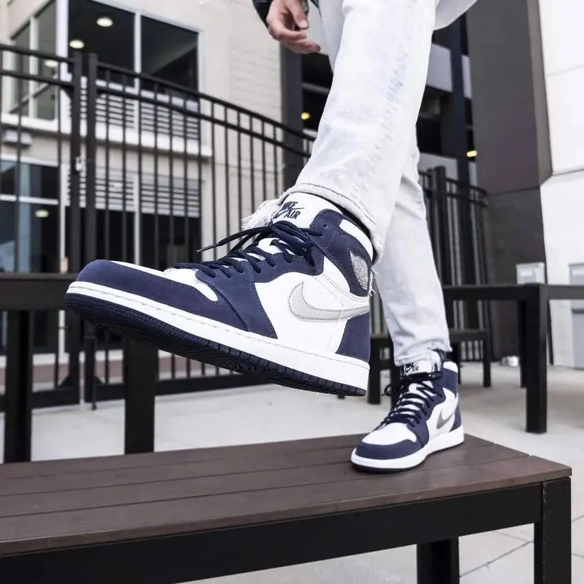 Giày Nike Air Jordan 1 Retro High co.JP GS 'Midnight Navy' 2020 575441-141 - Ảnh 3