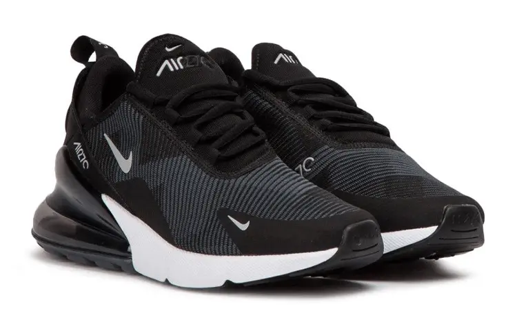 Giày Nike Air Max 270 Knit Jacquard GS 'Black' AR0301 008 - Ảnh 3