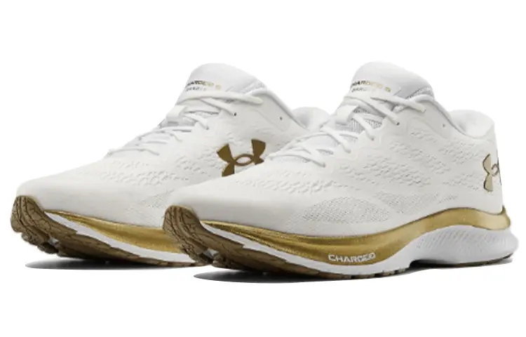 Alternative view of Giày Under Armour Charged Bandit 6 'White Metalic Gold Luster' 3023019-102