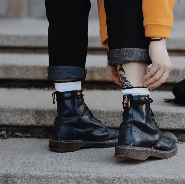 Giày Dr. Martens 1460 Black Nappa Smooth Leather Ankle Boots 11822002 - Ảnh 4