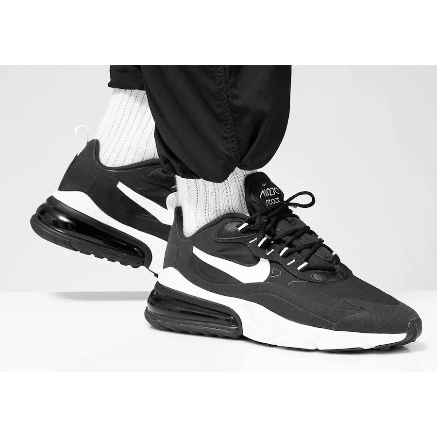 Alternative view of Giày Nike Air Max 270 React 'Black White' CI3866-004