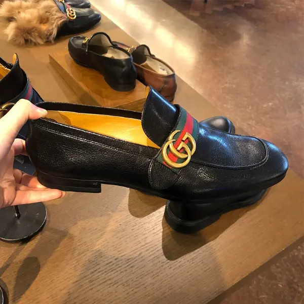 Alternative view of Giày Gucci Leather Loafer With Double G 428609-D3VN0-1060