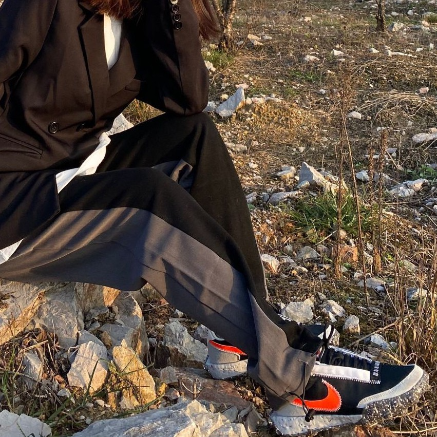 Giày Nike Waffle Racer Crater Foam 'Hyper Crimson' CT1983-101 - Ảnh 4