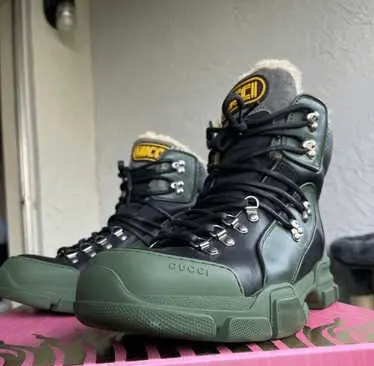 Giày Gucci Flashtrek High 'Black Green' 548714-D6090-1087 - Ảnh 5