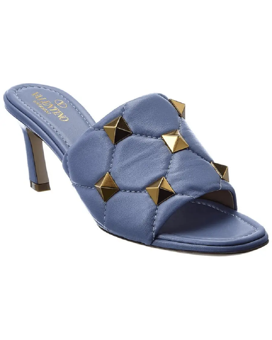 Valentino Roman stud leather mules WW2S0BK3ZCG56Y - Ảnh 4