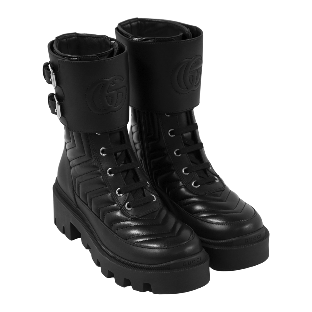 Giày Gucci Wmns Leather Ankle Boot 'Interlocking G' 628855-DH7A0-1000 - Ảnh 3