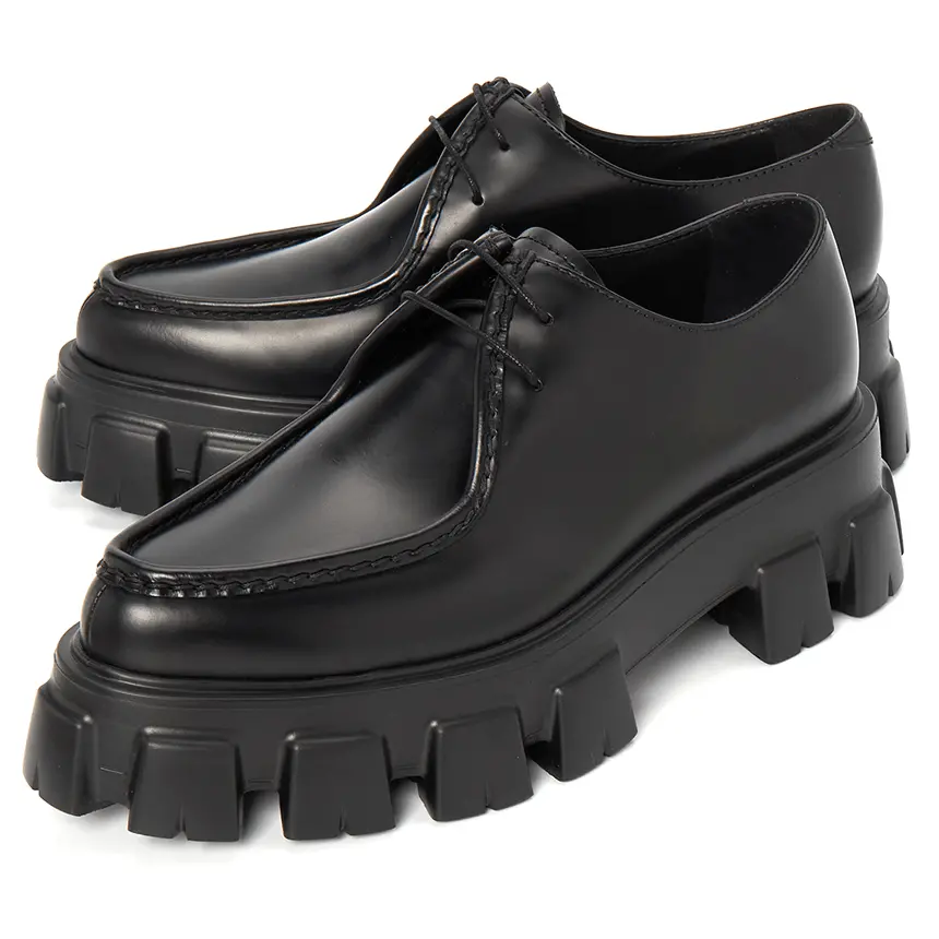 Giày Prada Monolith Brushed Lace-up 'Black' 2EE361-B4L-F0002 - Ảnh 4