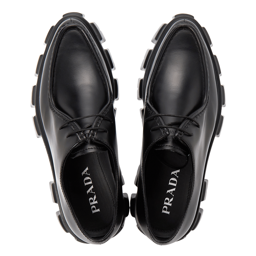 Giày Prada Monolith Brushed Lace-up 'Black' 2EE361-B4L-F0002 - Ảnh 3