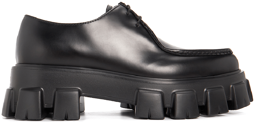 Giày Prada Monolith Brushed Lace-up 'Black' 2EE361-B4L-F0002