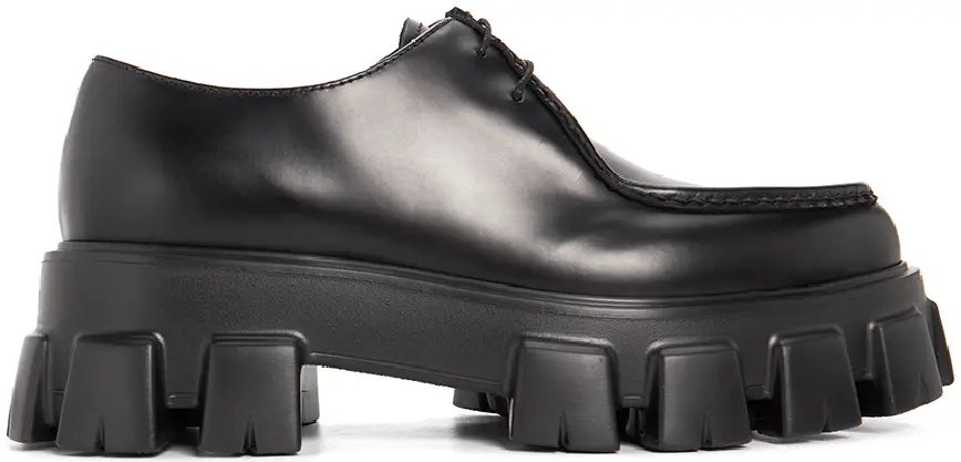 Giày Prada Monolith Brushed Lace-up 'Black' 2EE361-B4L-F0002