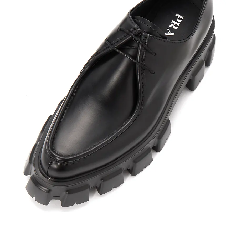 Alternative view of Giày Prada Monolith Brushed Lace-up 'Black' 2EE361-B4L-F0002