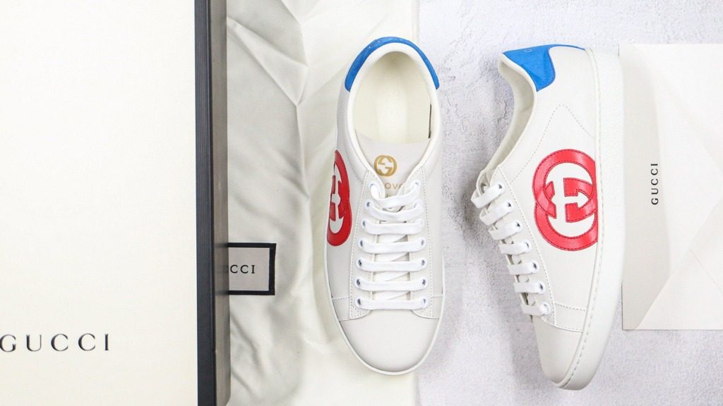 Giày Gucci Ace 'Interlocking G White Red Blue' 625783-1XG70-9102 - Ảnh 4