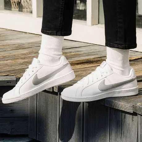 Giày Giày Nike Court Royale White Metallic Silver 749867-100 - Ảnh 4