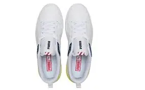 Alternative view of Giày Puma Suede Block 'White Yellow' 380705-01