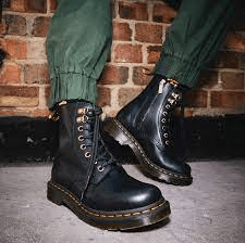 Giày Dr.Martens 1460 Pascal Rose Gold Hardware Leather 'Black' 26874001 - Ảnh 5