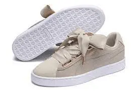 Alternative view of Giày Puma Wmns Basket Heart 'Silver Gray' 369649-02