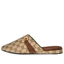 Alternative view of Giày Gucci Monogram Pattern Horsebit Mules 601599-G1710-9773