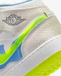 Giày Nike Air Jordan 1 Mid SE GS 'Warped Swoosh' DV1314-017 - Ảnh 7