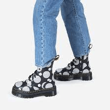 Giày Dr.Martens Jadon Polka Dot Smooth Leather 'Black White' 26882009 - Ảnh 3