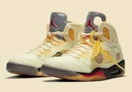 Giày Nike Air Jordan 5 SP x Off-White 'Sail' DH8565-100 - Ảnh 4