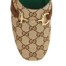 Giày Gucci Monogram Pattern Horsebit Mules 601599-G1710-9773 - Ảnh 5