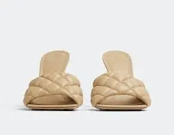 GIày Cao Gót Bottega Veneta Padded Mule 'Cane Sugar' 592015VBRR02624 - Ảnh 5