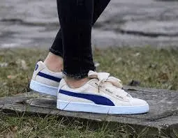 Giày Puma Basket Heart Denim Oatmeal Twilight Blue 363371-03 - Ảnh 4