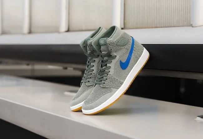 Giày Nike Air Jordan 1 High Flyknit 'Clay Green' 919704-333 - Ảnh 6