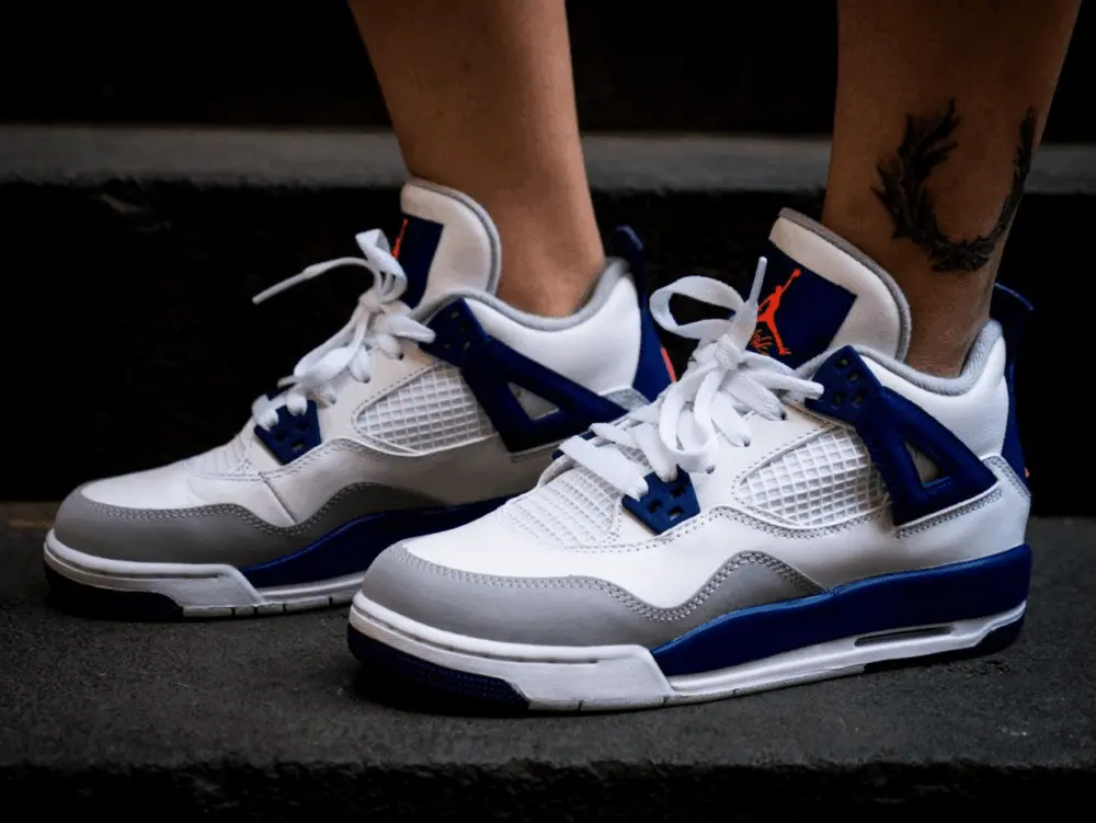 Giày Nike Air Jordan 4 GS 'Deep Royal Blue' 487724-132 - Ảnh 4