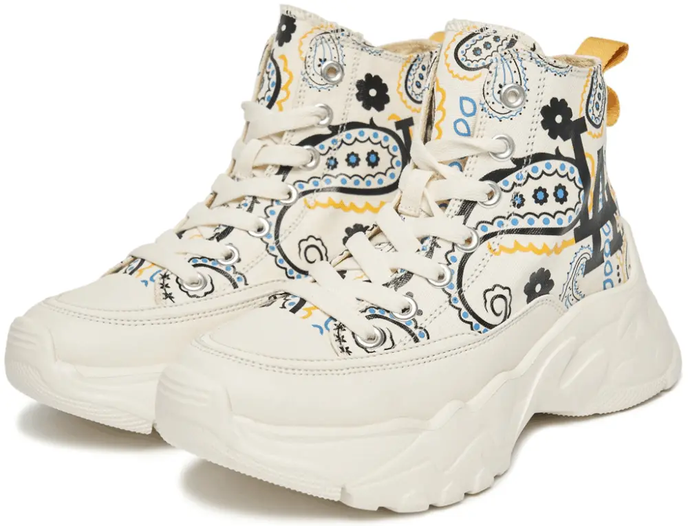 Alternative view of Giày MLB Chunky High Paisley LA Dodgers 'Ivory' 3ASHULP2N-07IVS