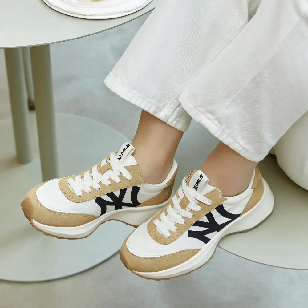 Giày MLB Chunky Jogger New York Yankees 'White Brown' 3ASXX111N-50BGS - Ảnh 6