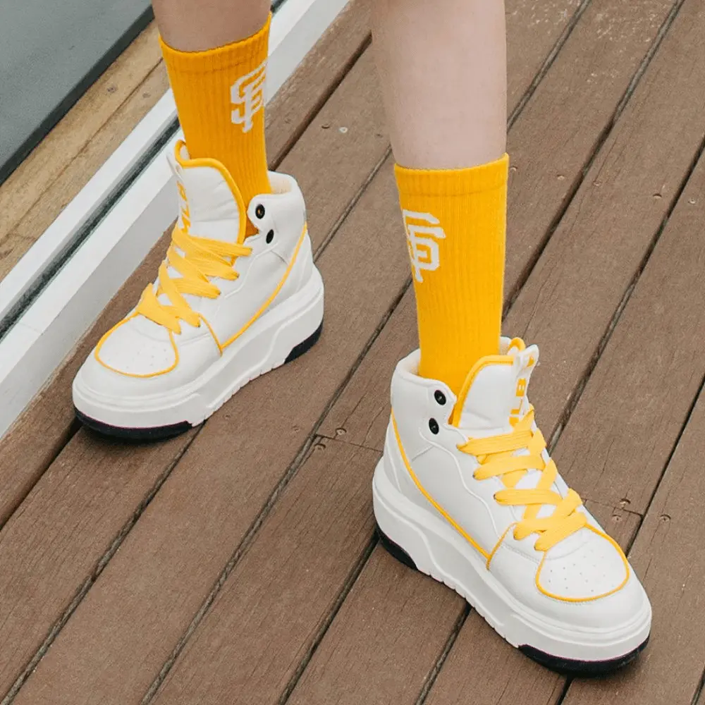 Giày MLB Chunky Liner High San Francisco 'Orange Black' 3ASXCB12N-14ORL - Ảnh 4