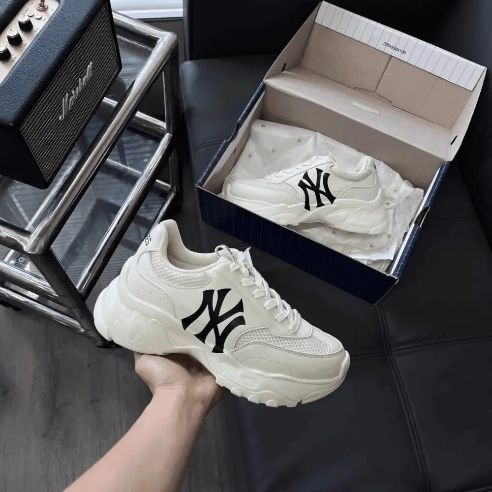 Giày MLB Bigball Chunky Mesh New York Yankees 'White' 3ASHCE12N-50CRS - Ảnh 3