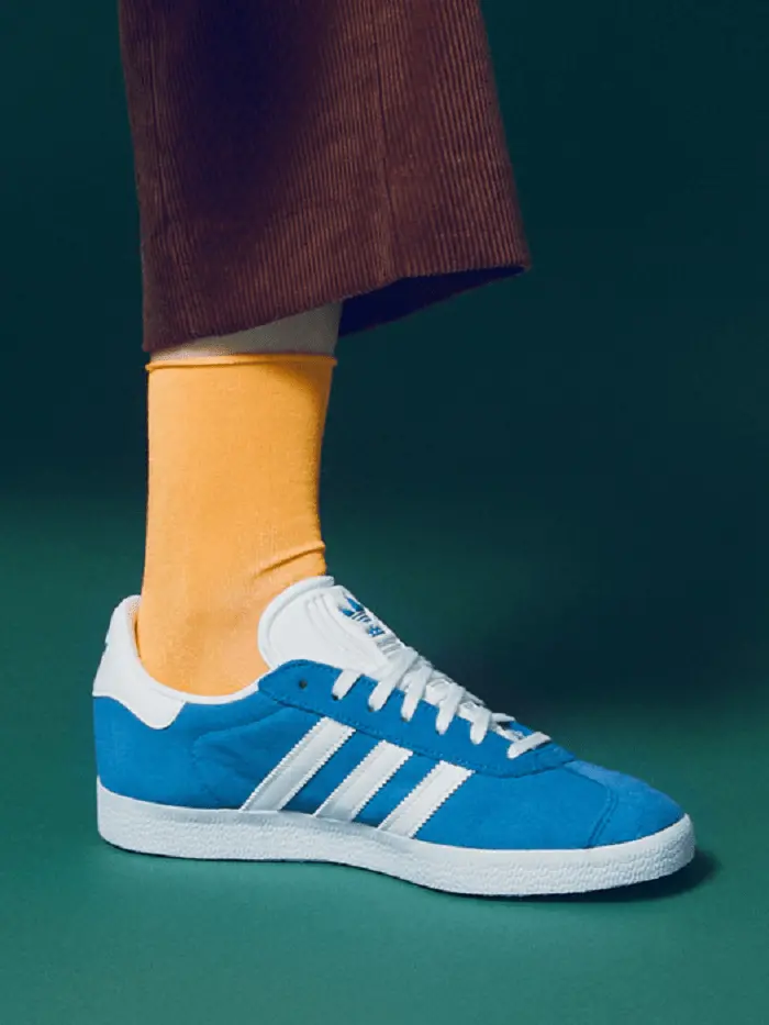 Giày Adidas Gazelle 'Blue Cloud White Gold Metallic' GX2207 - Ảnh 6