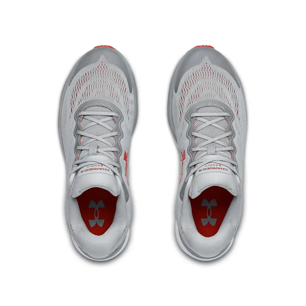 Giày Under Armour Charged Bandit 6 'Mod Grey Versa Red' 3023019-104 - Ảnh 4