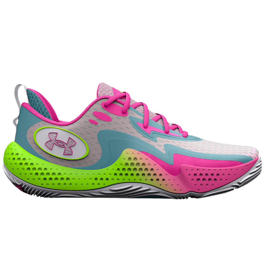 Giày Under Armour Spawn 5 'White Lime Pink' 3026285-100