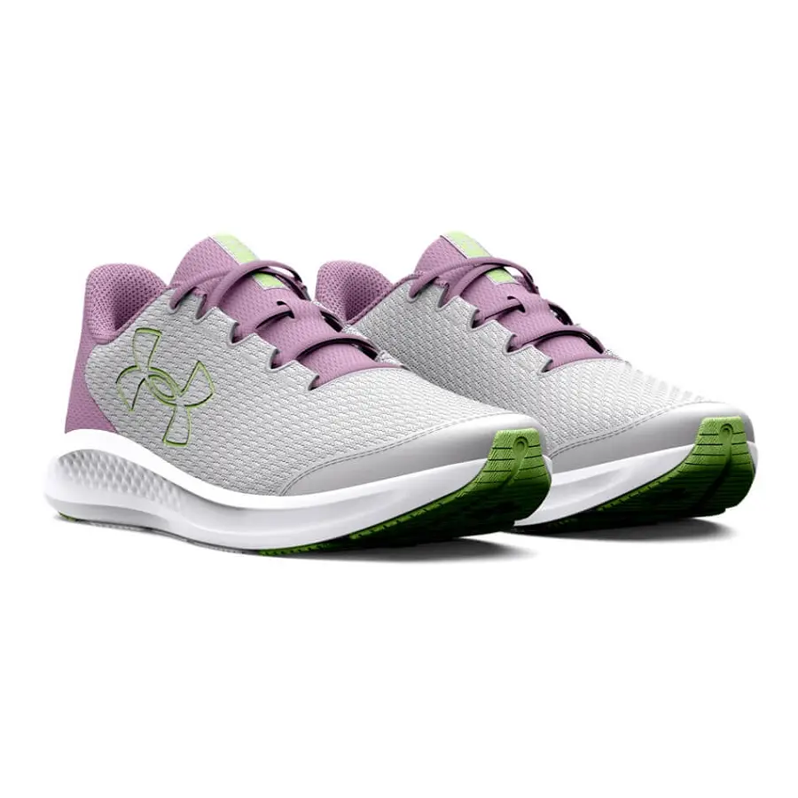 Alternative view of Giày Under Armour Charged Pursuit 3 'Halo Grey Fresh Orchid'  3026713-100