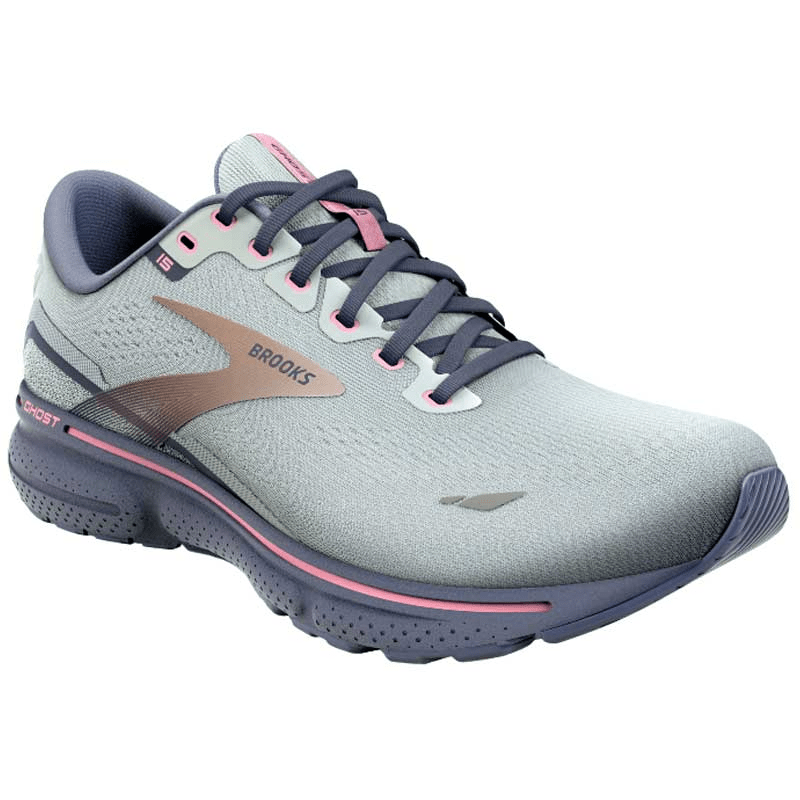 Giày Brooks Ghost 15 Spa Blue Neo Pink Copper 120380-492 - Ảnh 5