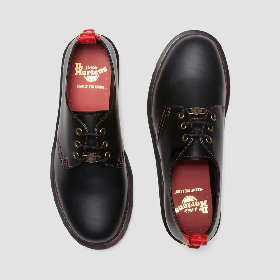 Giày Dr.Martens 1461 Year Of The Rabbit 'Black Red' 30555004 - Ảnh 4