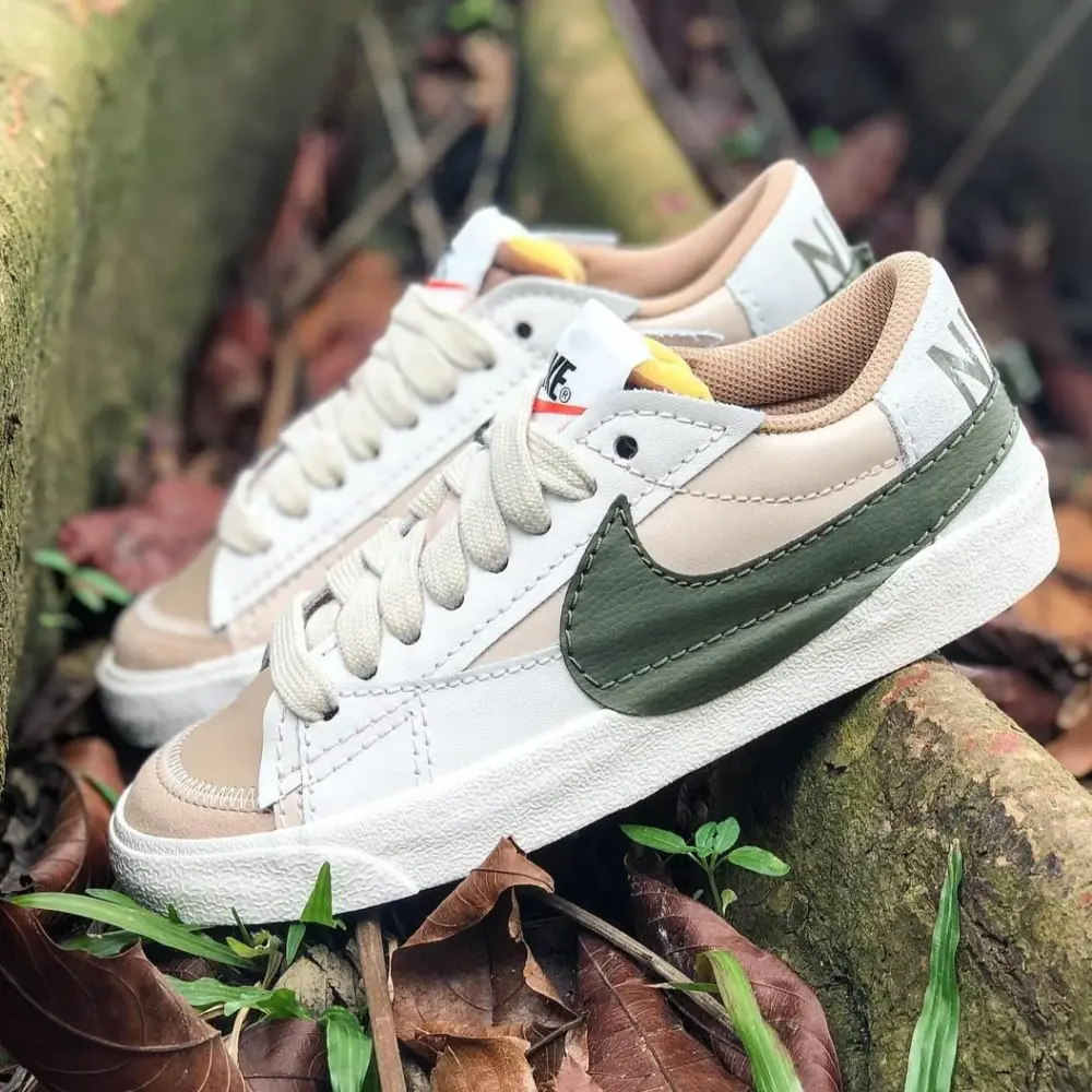 Giày Nike Blazer Low 77 Jumbo 'Sand Drift Medium Olive' DQ1470-105 - Ảnh 11