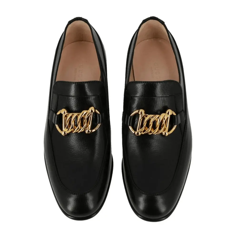 Giày Gucci 19FW Women's Chain Pumps 588960-D3V00-1000 - Ảnh 4
