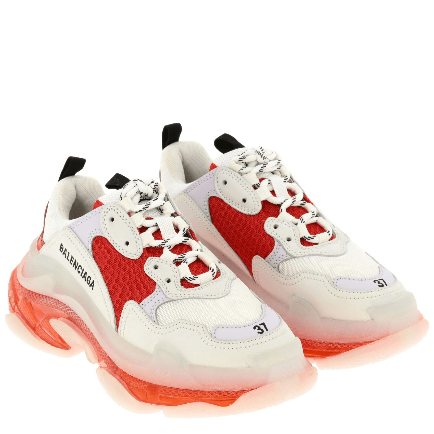 Giày Balenciaga Triple S Clear Sole Red 544351 W09OH 6506 - Ảnh 2