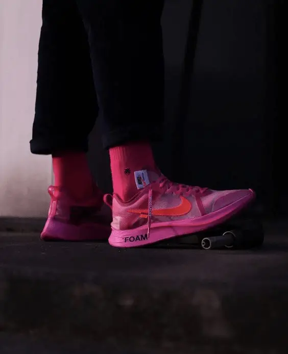 Giày Nike Off-White x Zoom Fly SP 'Tulip Pink' AJ4588-600 - Ảnh 5